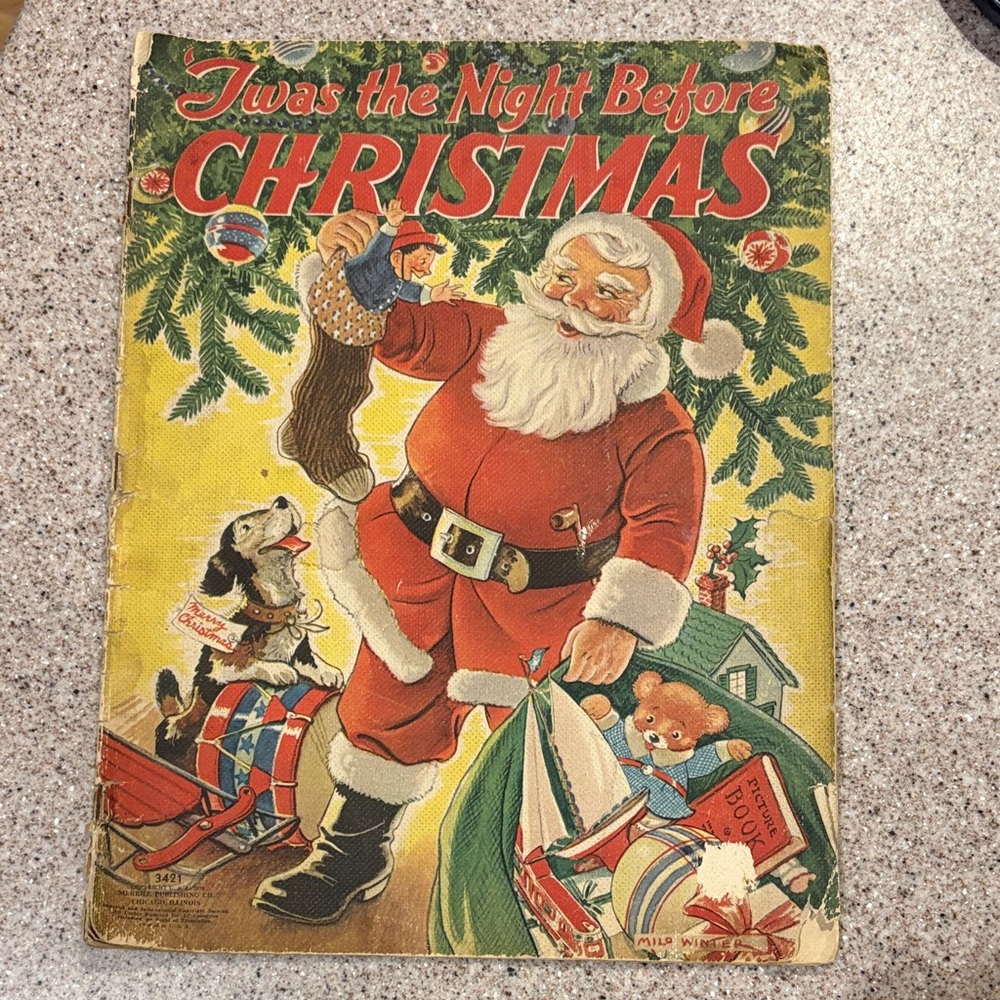 VINTAGE 1939 Milo Winter: Twas the Night before Christmas.